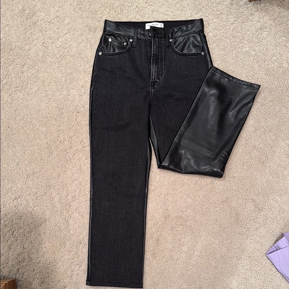Abercrombie & Fitch Black Straight Leg Jeans